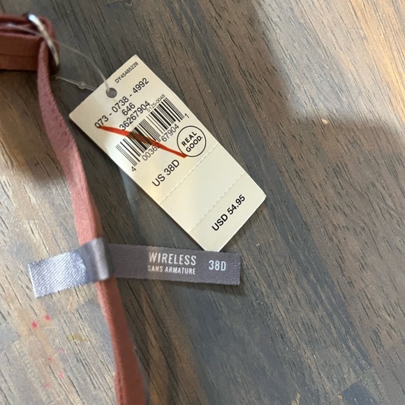 AERIE REAL BLOSSOM WIRELESS PUSH UP BRA 38D nwt #25 - Picture 6 of 6